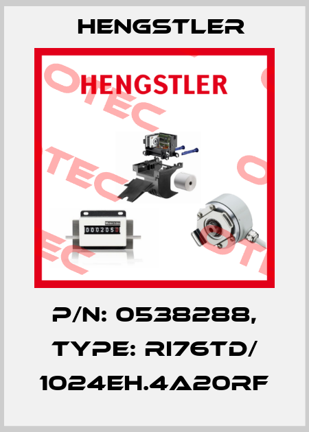 p/n: 0538288, Type: RI76TD/ 1024EH.4A20RF Hengstler