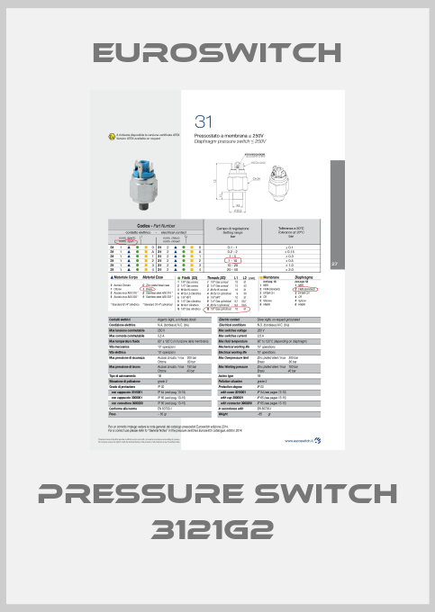 Pressure switch 3121G2 -big