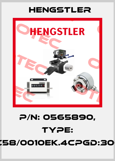 p/n: 0565890, Type: AC58/0010EK.4CPGD:3008 Hengstler
