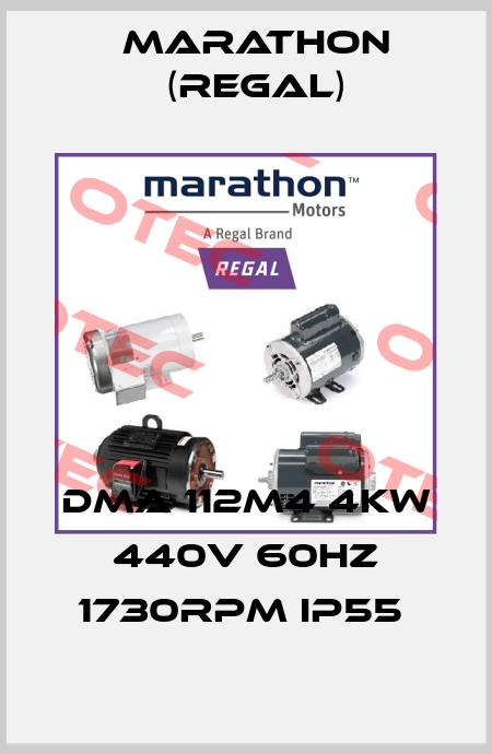 DMA 112M4 4kW 440V 60Hz 1730Rpm IP55  Marathon (Regal)