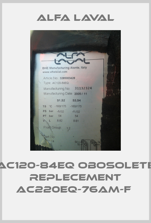 AC120-84EQ obosolete replecement AC220EQ-76AM-F -big