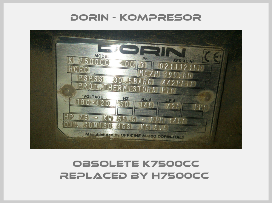 Obsolete K7500CC replaced by H7500CC -big