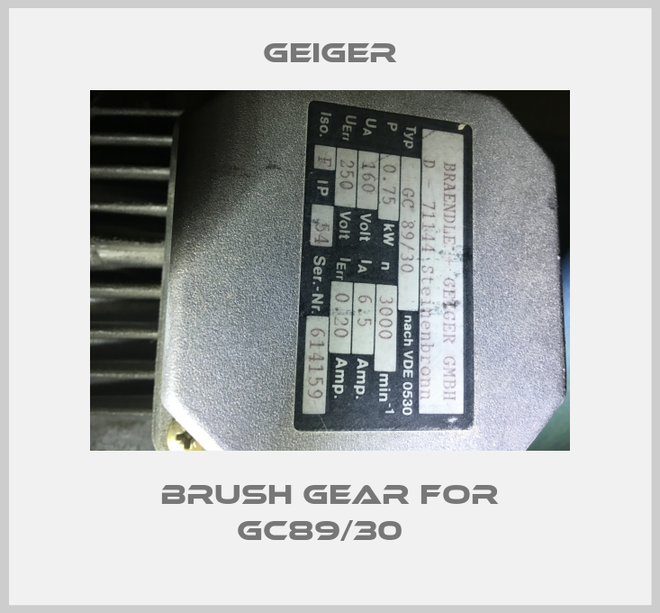 Brush Gear for GC89/30  -big