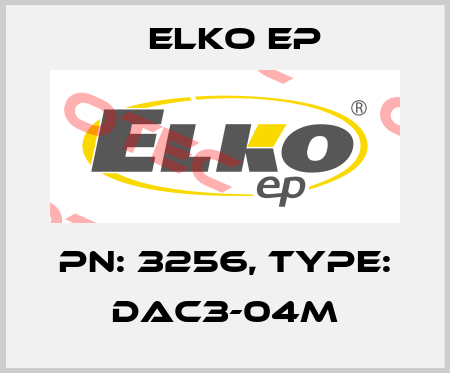 PN: 3256, Type: DAC3-04M Elko EP