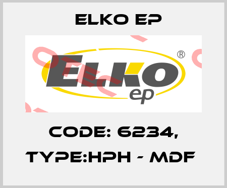 Code: 6234, Type:HPH - MDF  Elko EP