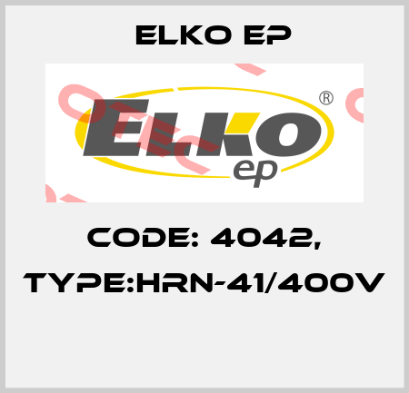 Code: 4042, Type:HRN-41/400V  Elko EP