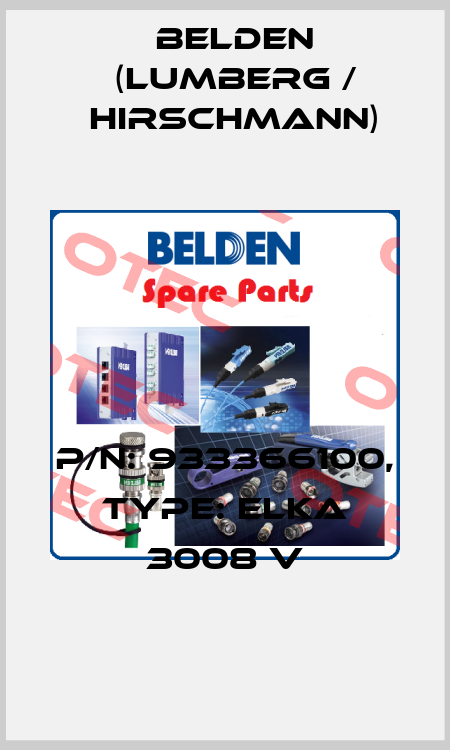 P/N: 933366100, Type: ELKA 3008 V Belden (Lumberg / Hirschmann)