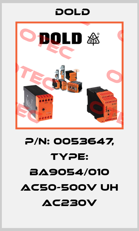 p/n: 0053647, Type: BA9054/010 AC50-500V UH AC230V Dold