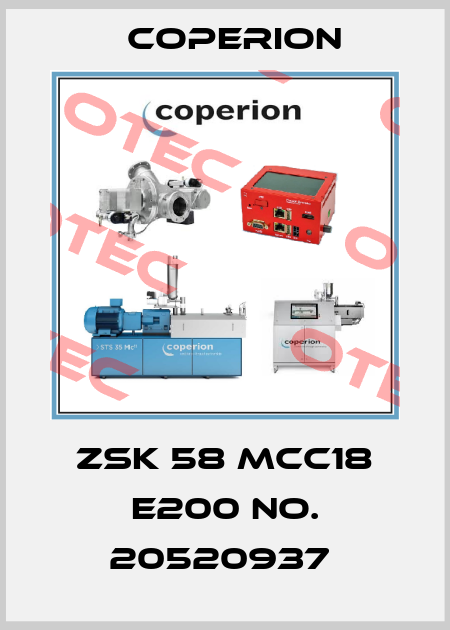 ZSK 58 MCC18 E200 No. 20520937  Coperion