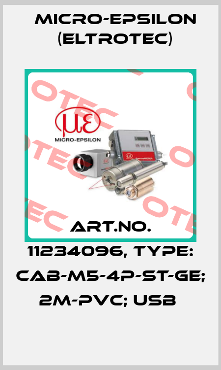 Art.No. 11234096, Type: CAB-M5-4P-St-ge; 2m-PVC; USB  Micro-Epsilon (Eltrotec)
