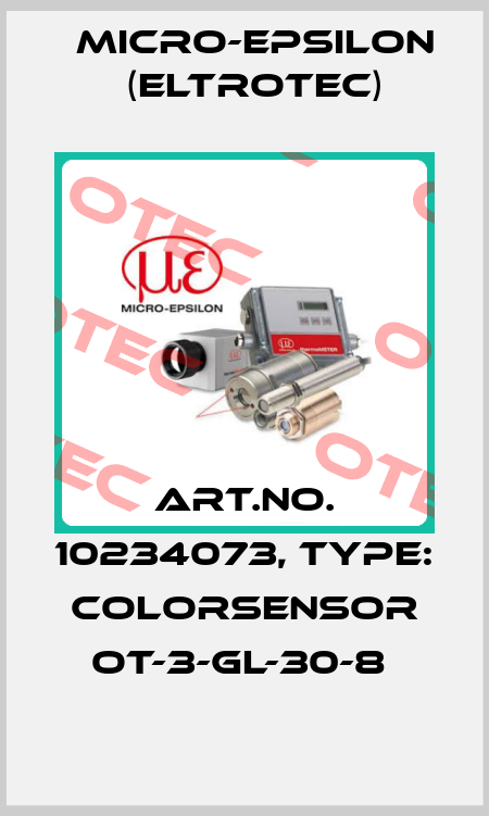 Art.No. 10234073, Type: colorSENSOR OT-3-GL-30-8  Micro-Epsilon (Eltrotec)