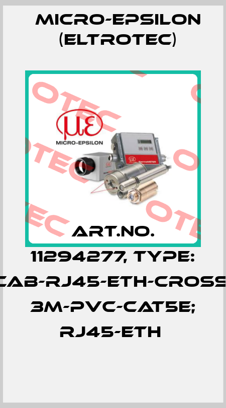 Art.No. 11294277, Type: CAB-RJ45-Eth-Cross; 3m-PVC-Cat5e; RJ45-Eth  Micro-Epsilon (Eltrotec)