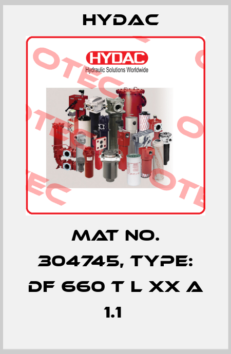 Mat No. 304745, Type: DF 660 T L XX A 1.1  Hydac