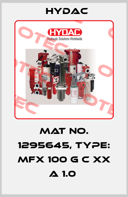 Mat No. 1295645, Type: MFX 100 G C XX A 1.0  Hydac