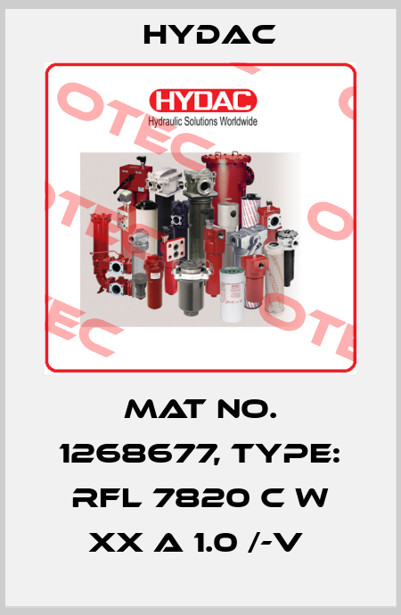 Mat No. 1268677, Type: RFL 7820 C W XX A 1.0 /-V  Hydac