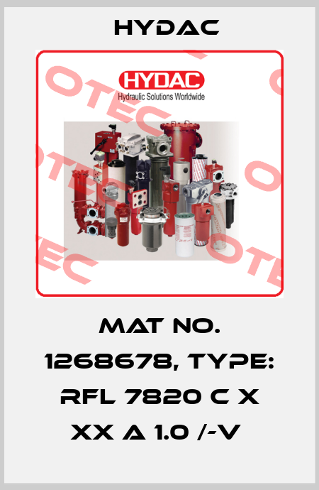 Mat No. 1268678, Type: RFL 7820 C X XX A 1.0 /-V  Hydac