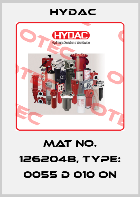 Mat No. 1262048, Type: 0055 D 010 ON Hydac