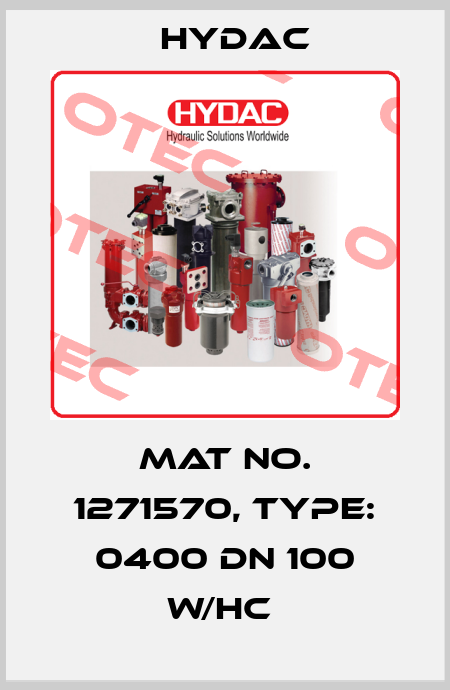 Mat No. 1271570, Type: 0400 DN 100 W/HC  Hydac