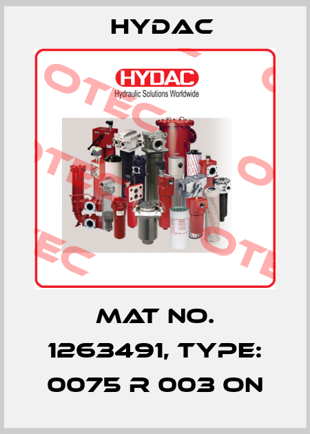 Mat No. 1263491, Type: 0075 R 003 ON Hydac