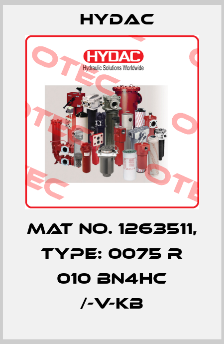 Mat No. 1263511, Type: 0075 R 010 BN4HC /-V-KB Hydac