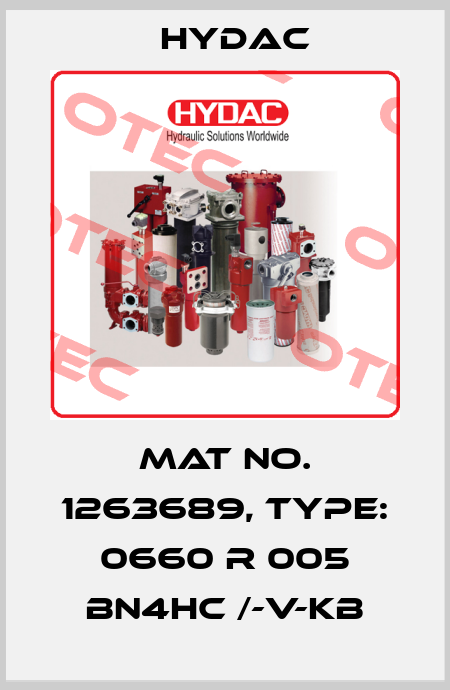 Mat No. 1263689, Type: 0660 R 005 BN4HC /-V-KB Hydac
