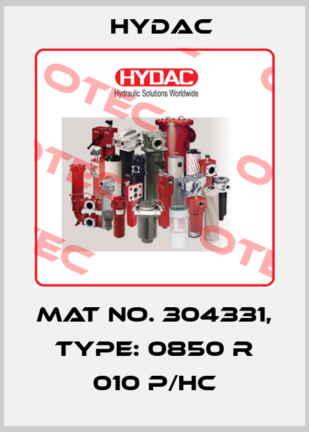 Mat No. 304331, Type: 0850 R 010 P/HC Hydac