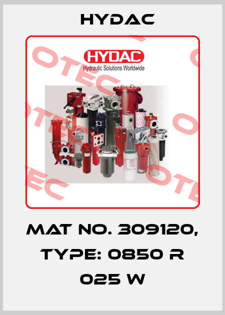 Mat No. 309120, Type: 0850 R 025 W Hydac