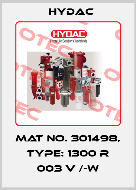 Mat No. 301498, Type: 1300 R 003 V /-W Hydac