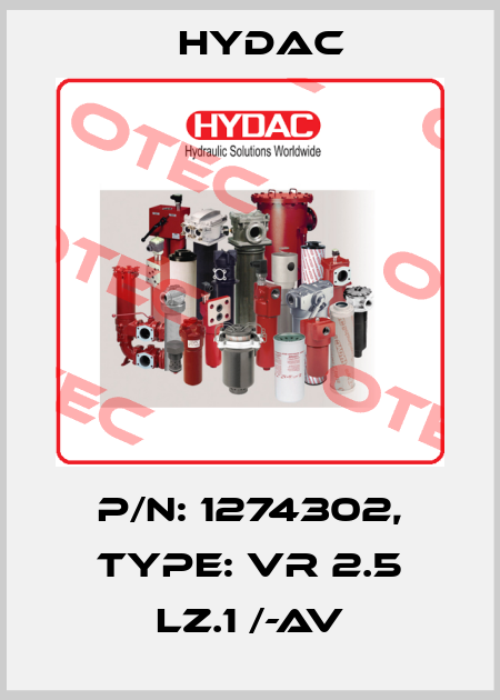 p/n: 1274302, Type: VR 2.5 LZ.1 /-AV Hydac