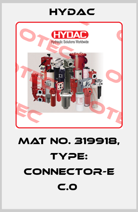 Mat No. 319918, Type: CONNECTOR-E C.0  Hydac
