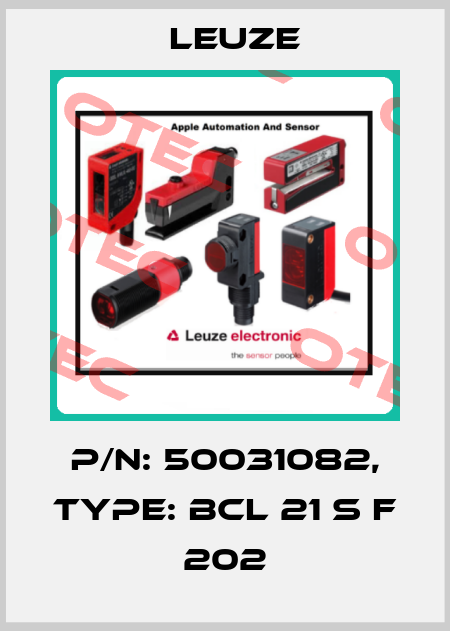 p/n: 50031082, Type: BCL 21 S F 202 Leuze