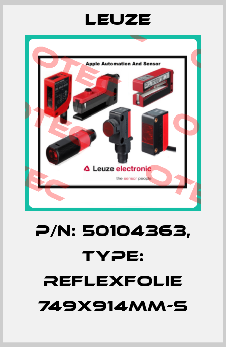 p/n: 50104363, Type: Reflexfolie 749x914mm-S Leuze