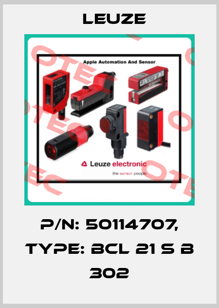 p/n: 50114707, Type: BCL 21 S B 302 Leuze