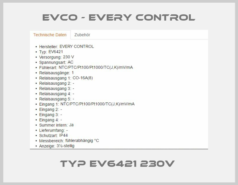 Typ EV6421 230V -big