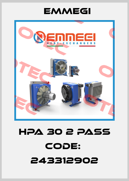 HPA 30 2 pass Code:  243312902 Emmegi