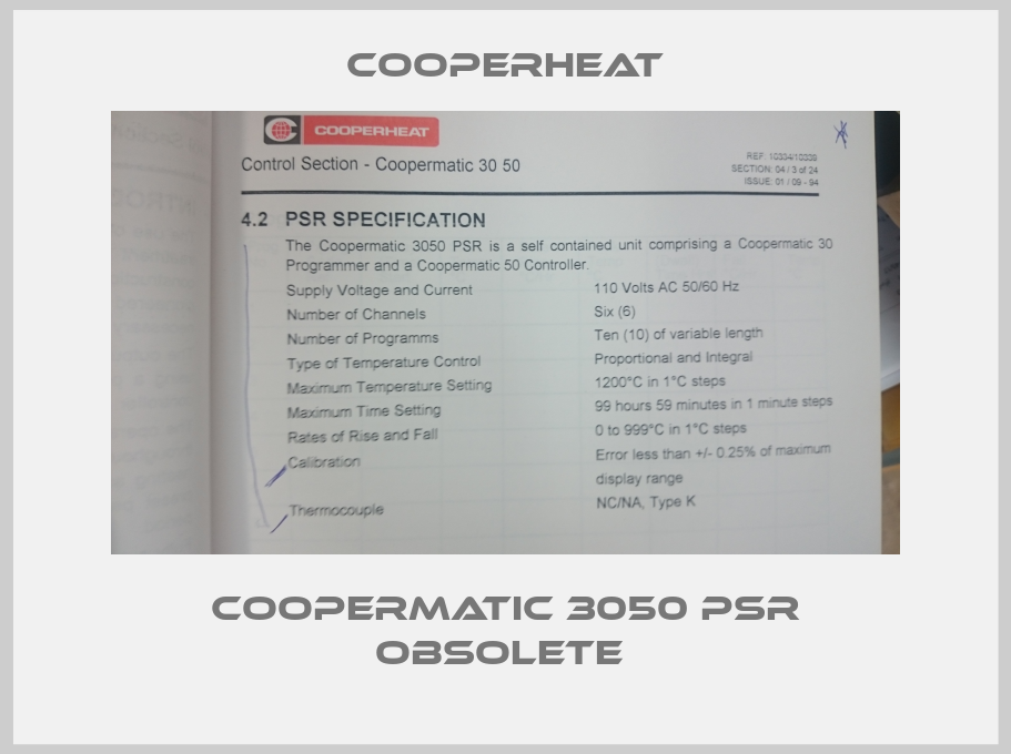 Coopermatic 3050 PSR obsolete -big