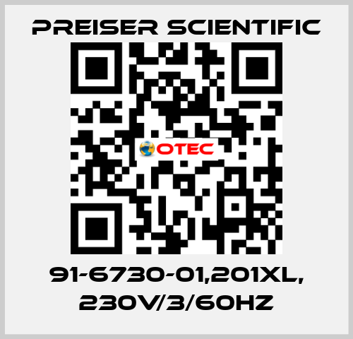 91-6730-01,201XL, 230V/3/60HZ Preiser Scientific