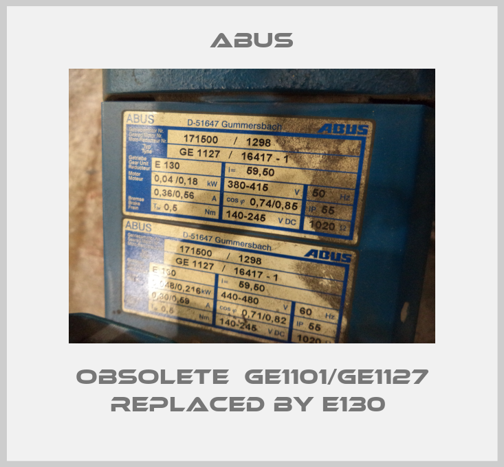 Obsolete  GE1101/GE1127 replaced by E130 -big
