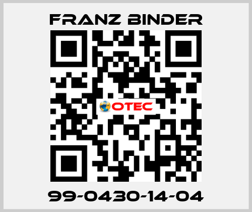 99-0430-14-04 FRANZ BINDER