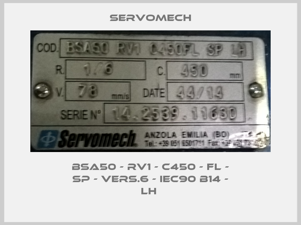 BSA50 - RV1 - C450 - FL - SP - Vers.6 - IEC90 B14 - LH -big
