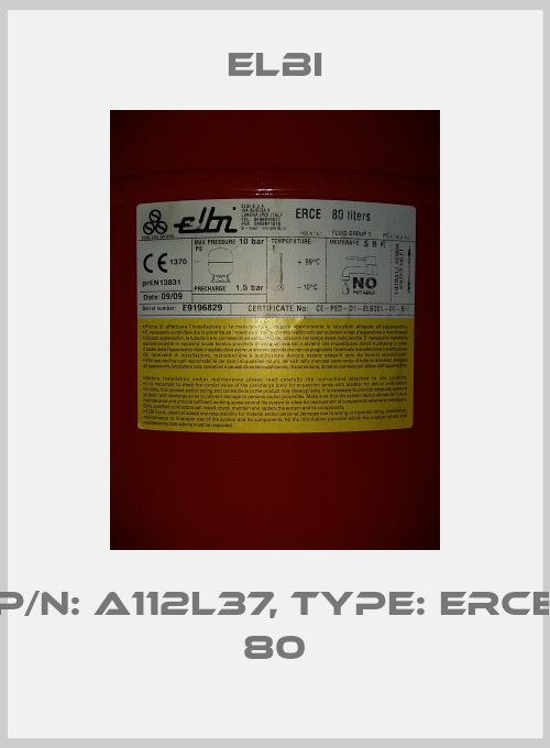 p/n: A112L37, Type: ERCE 80-big