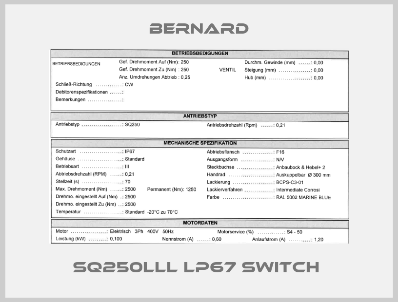 SQ250lll lP67 Switch -big
