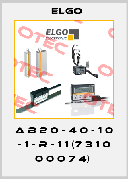 A B 2 0 - 4 0 - 1 0 - 1 - R - 1 1 (7 3 1 0 0 0 0 7 4)  Elgo