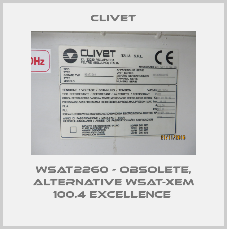 WSAT2260 - obsolete, alternative WSAT-XEM 100.4 Excellence -big