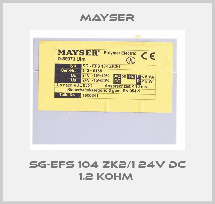 SG-EFS 104 ZK2/1 24V DC 1.2 k0hm -big