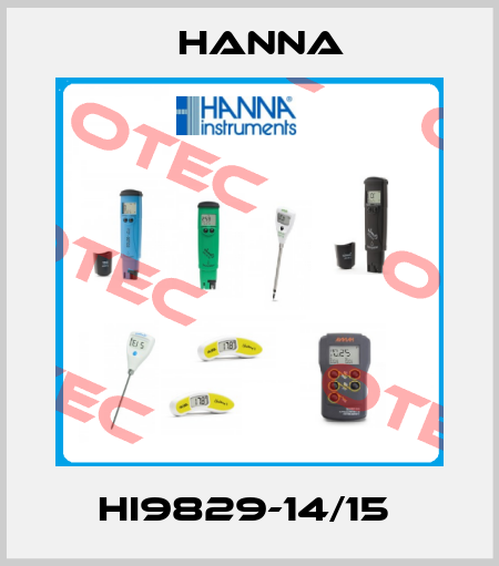 HI9829-14/15  Hanna