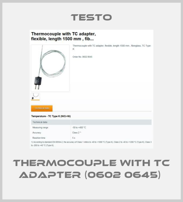 Thermocouple with TC adapter (0602 0645) -big