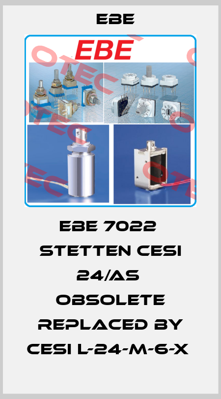 EBE 7022  STETTEN CESI 24/AS  obsolete replaced by CESI L-24-M-6-X  EBE