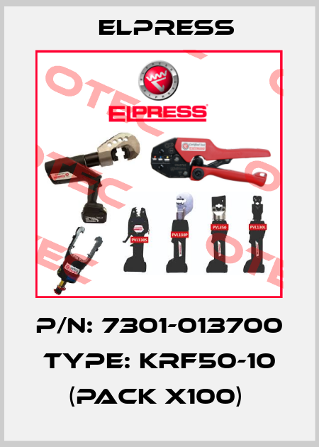 P/N: 7301-013700 Type: KRF50-10 (pack x100)  Elpress