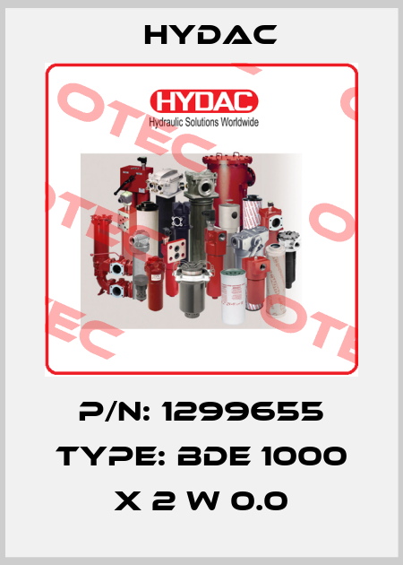 P/N: 1299655 Type: BDE 1000 X 2 W 0.0 Hydac